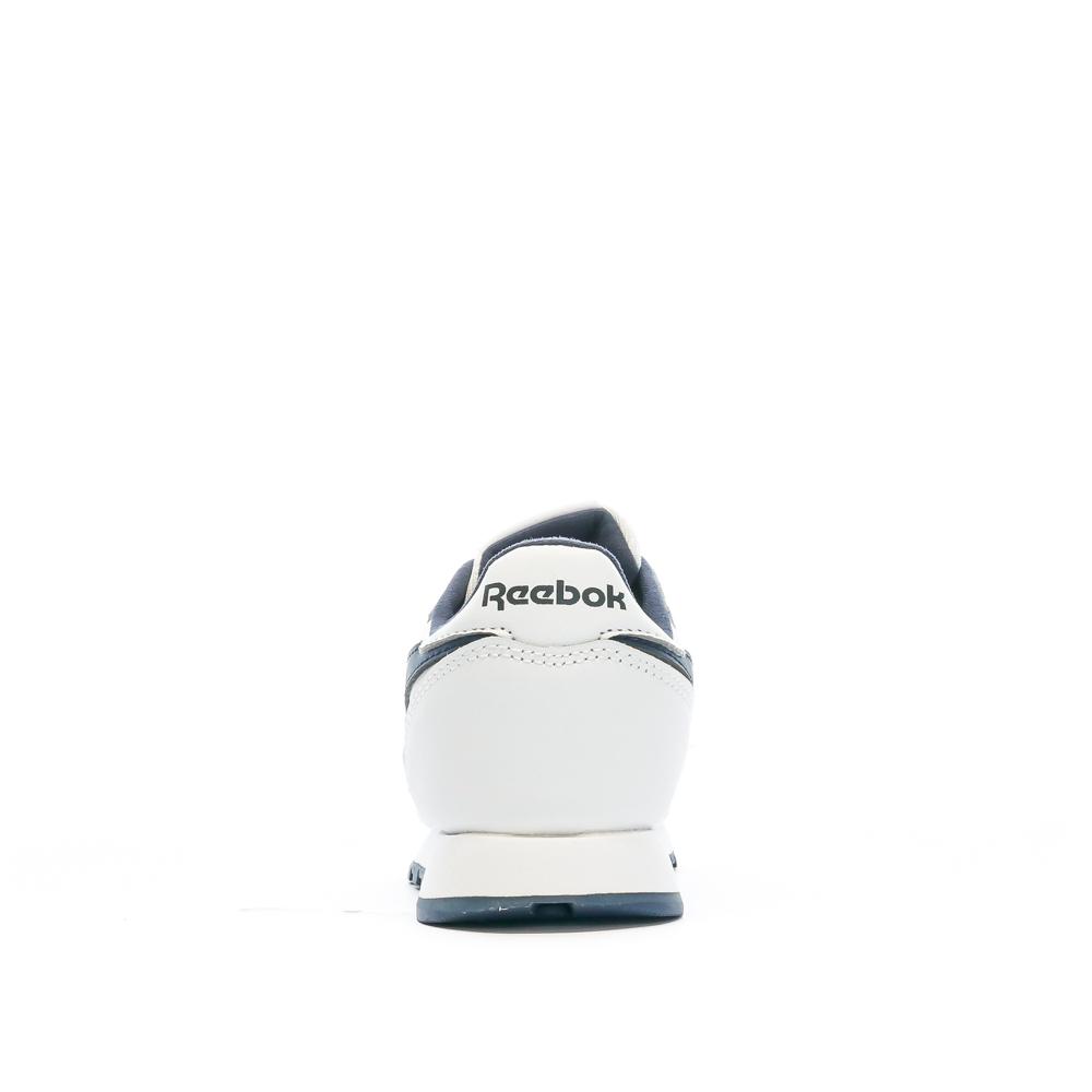 Baskets Blanche/Marine Garçon Reebok Classic Leather 100069851 vue 3