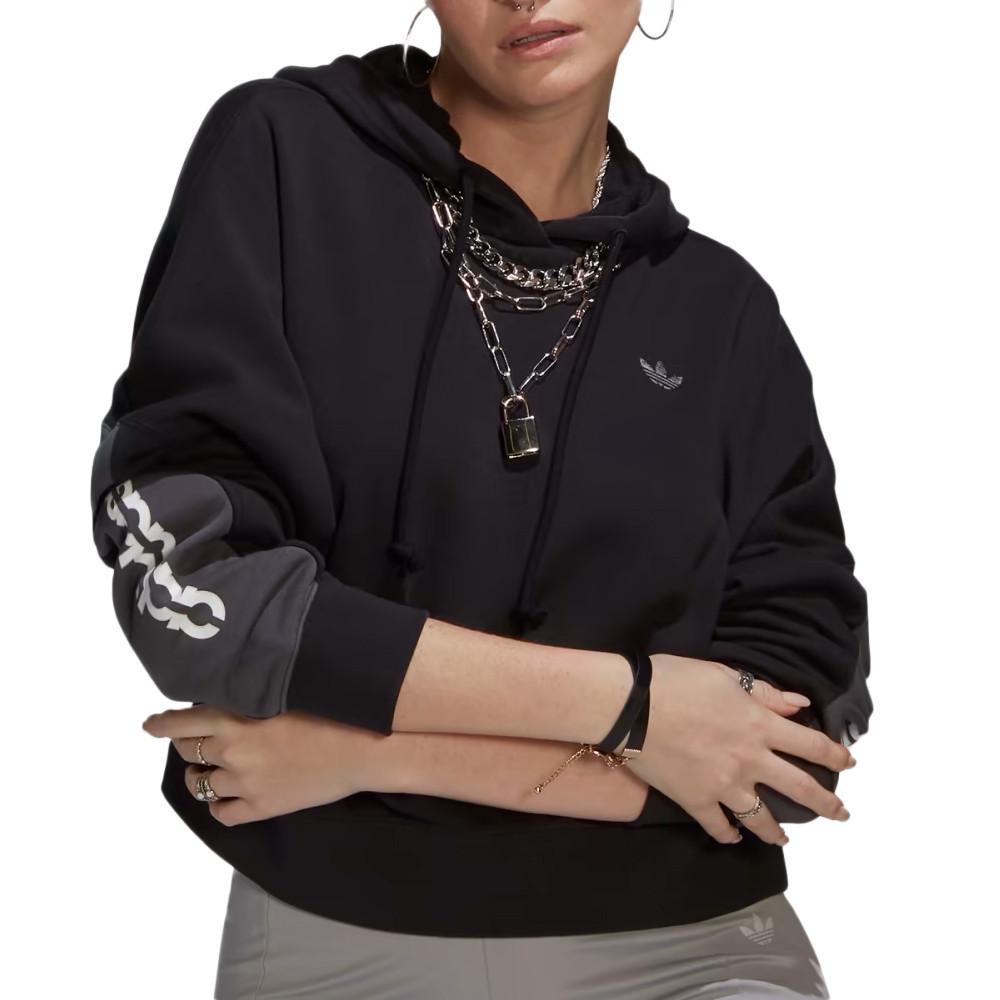 Sweat Noir Femme Adidas Hoodie HF2139 pas cher