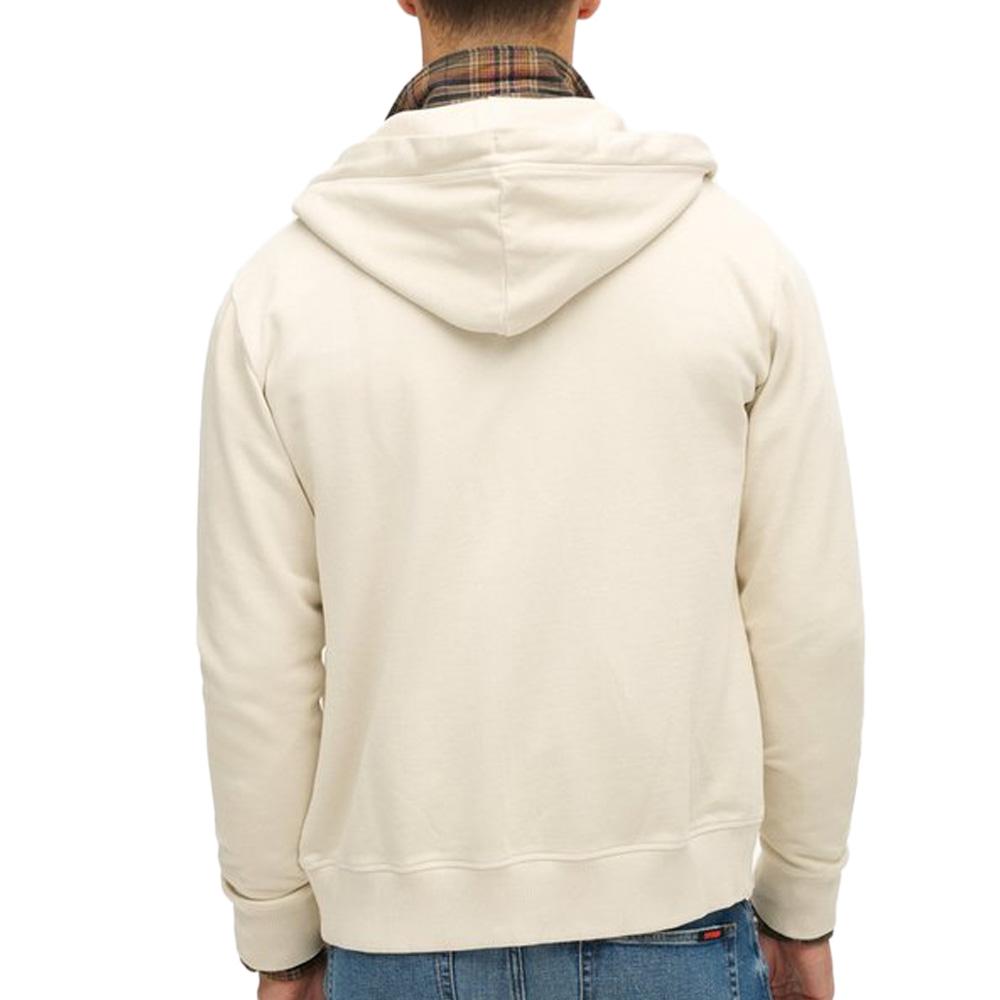 Sweat Ecru Homme Superdry Essential Logo Washed vue 2
