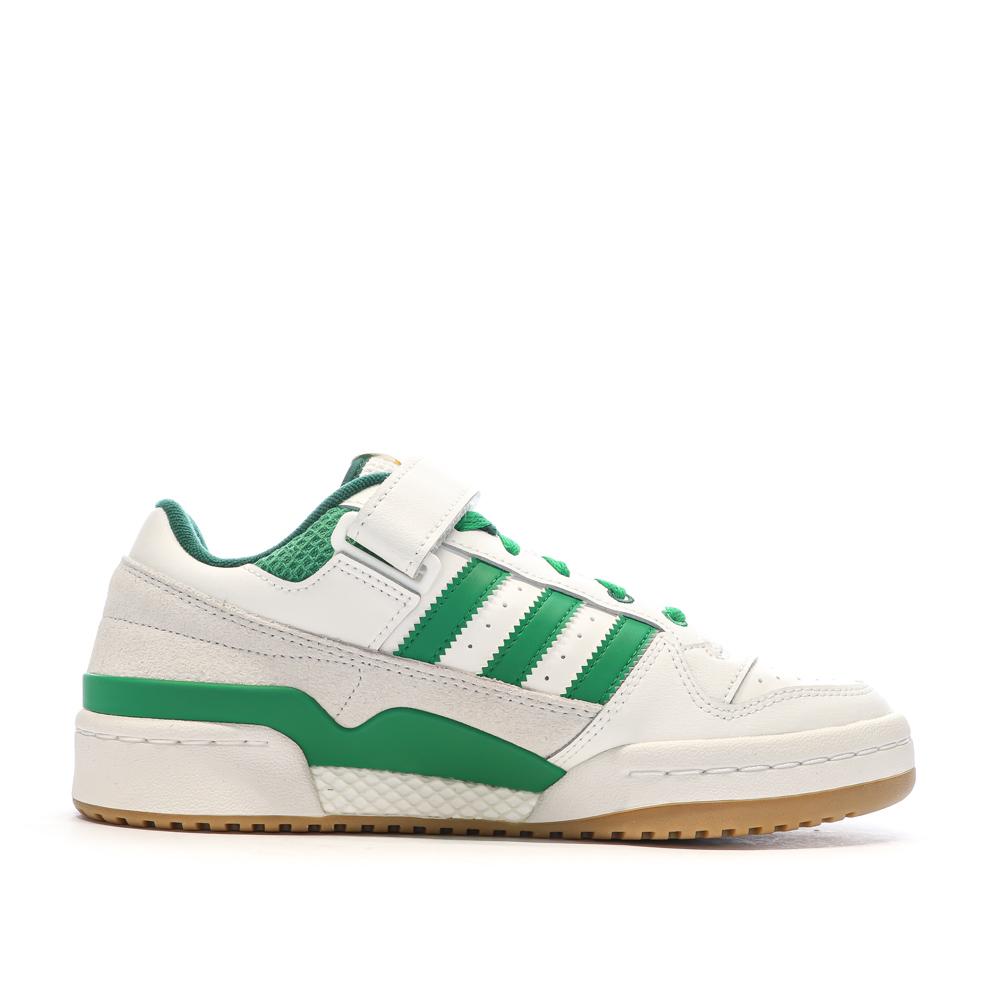 Baskets Blanches/Vertes Homme Adidas Forum vue 2