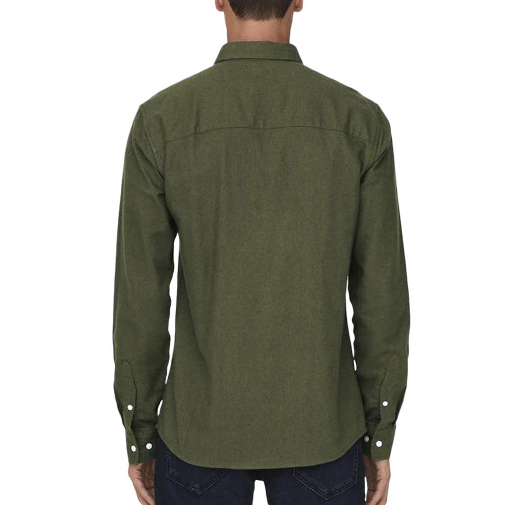 Chemise Kaki Homme Only & Sons Gudmund vue 2