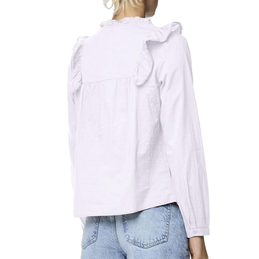 Blouse Ecru Femme Pieces Makenna vue 2