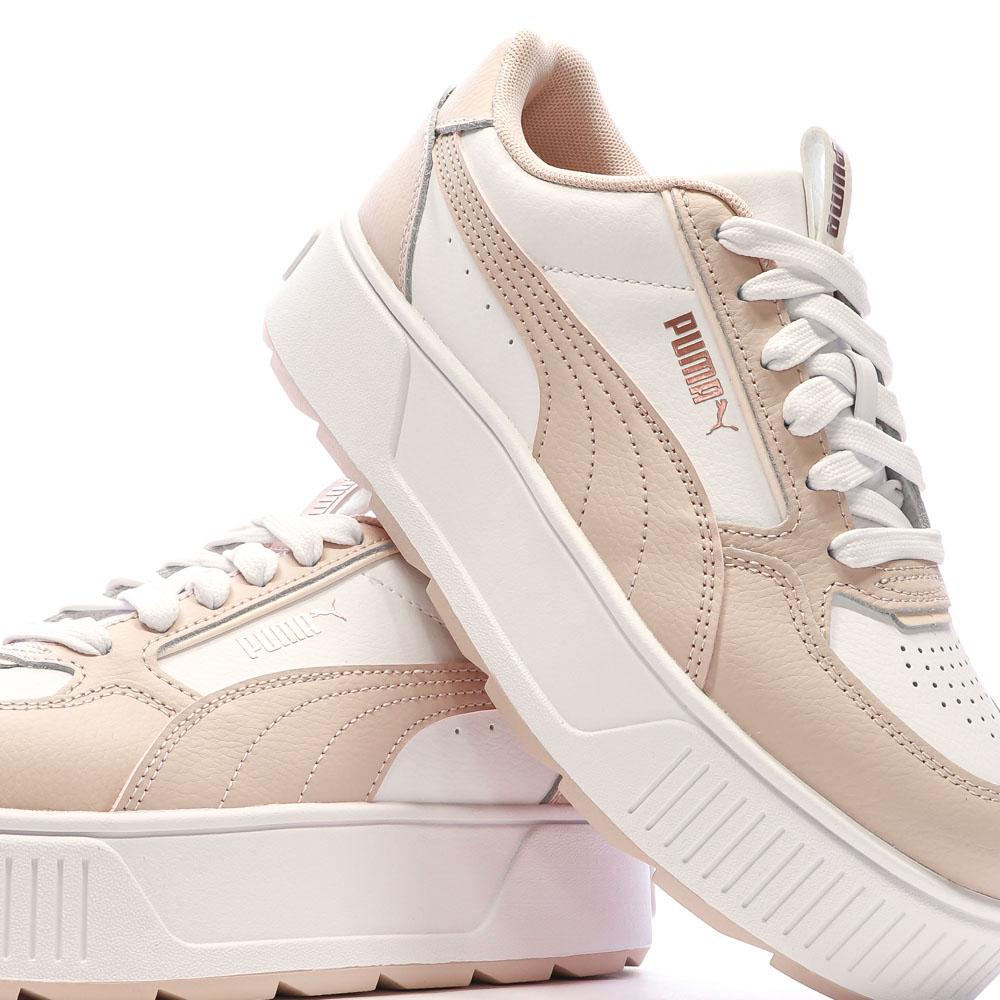 Baskets Blanc/Vieux Rose Femme Puma Karmen Rebelle vue 8