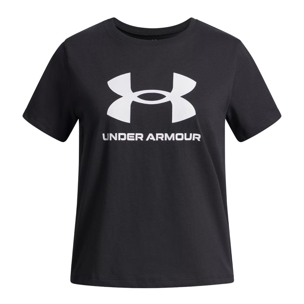 T-Shirt Noir Fille Under Armour Big Logo pas cher