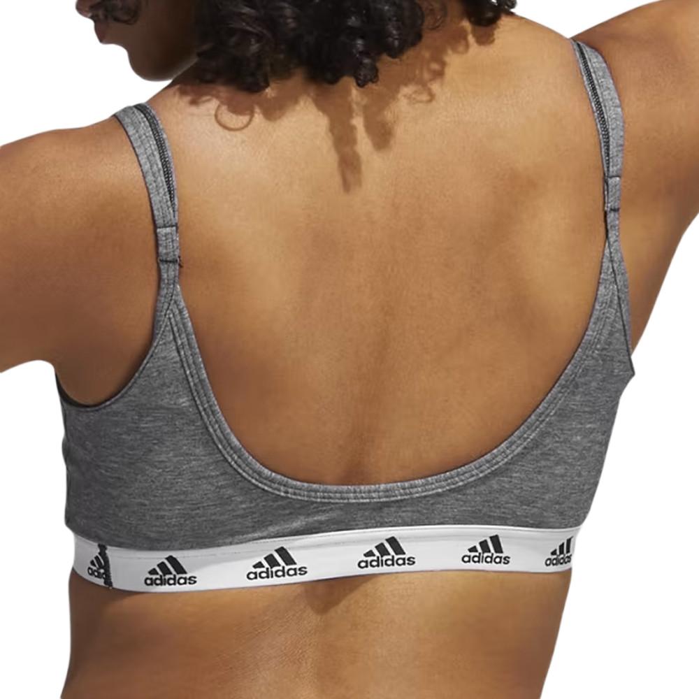 Brassière Grise Femme Adidas Pureb vue 2