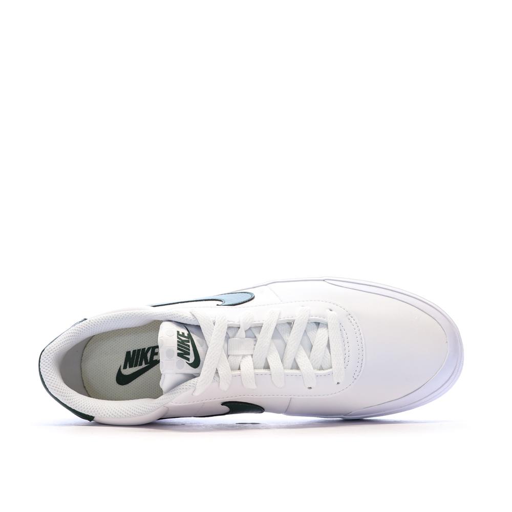 Baskets Blanches/Vertes Homme Nike Court Shot vue 4