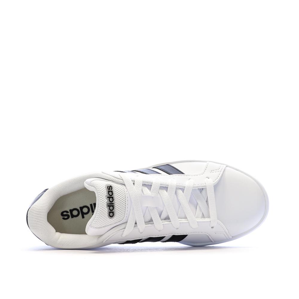 Baskets Blanc/Noir Adidas Grand Court 3.0 vue 4