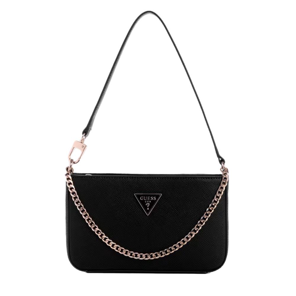 Sac à Main Noir Femme Guess Noelle Mini Top Zip pas cher