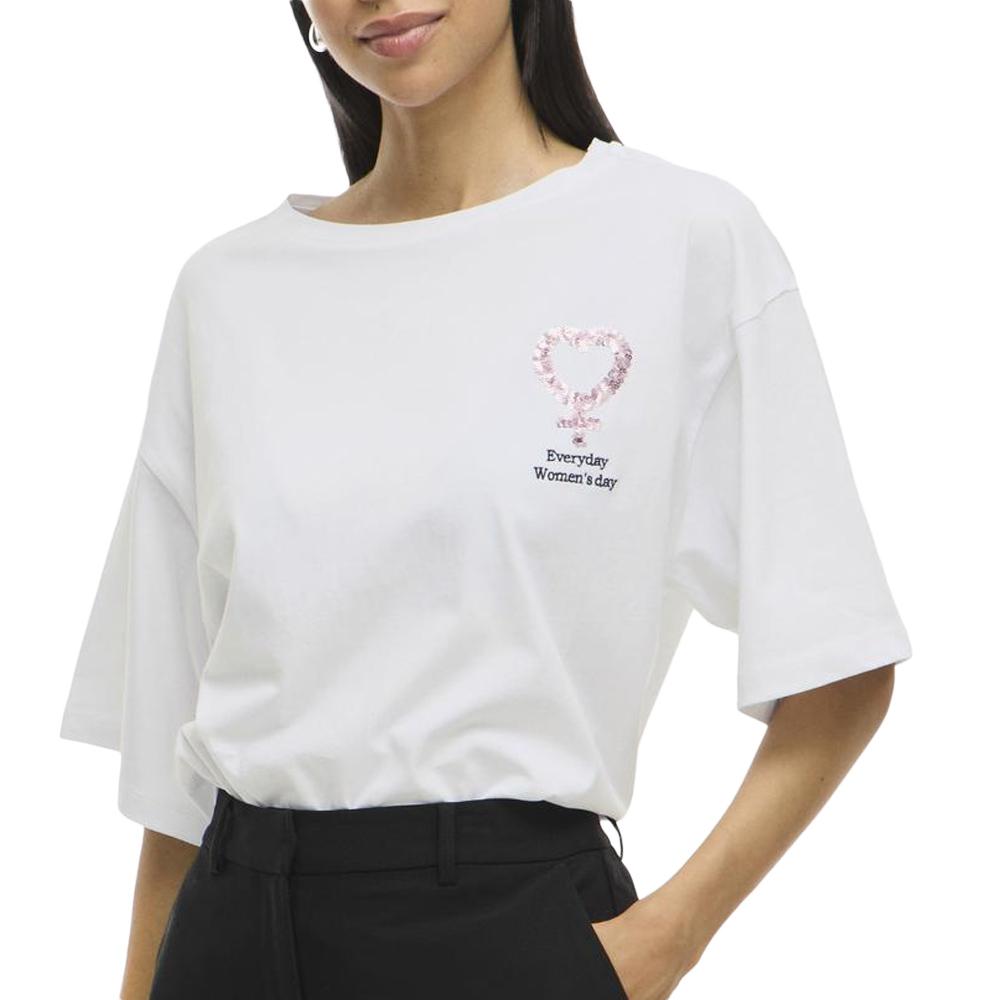 T-Shirt Blanc Femme Vila Vihabon pas cher