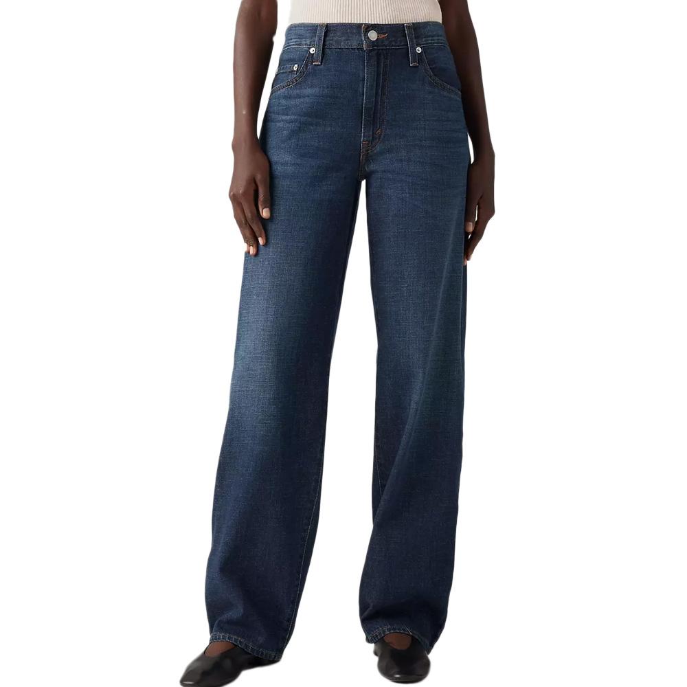 Jean Evasé Bleu Femme Levi's Baggy pas cher