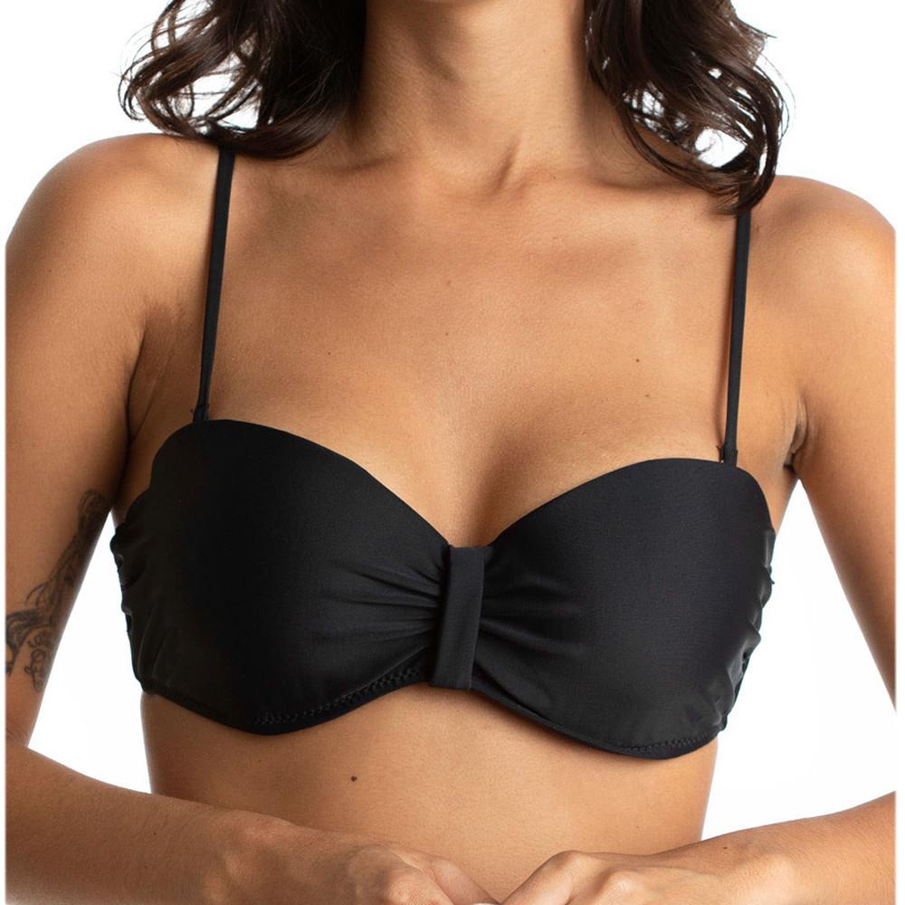 Haut de Bikini Bandeau Noir Femme Sun Project pas cher