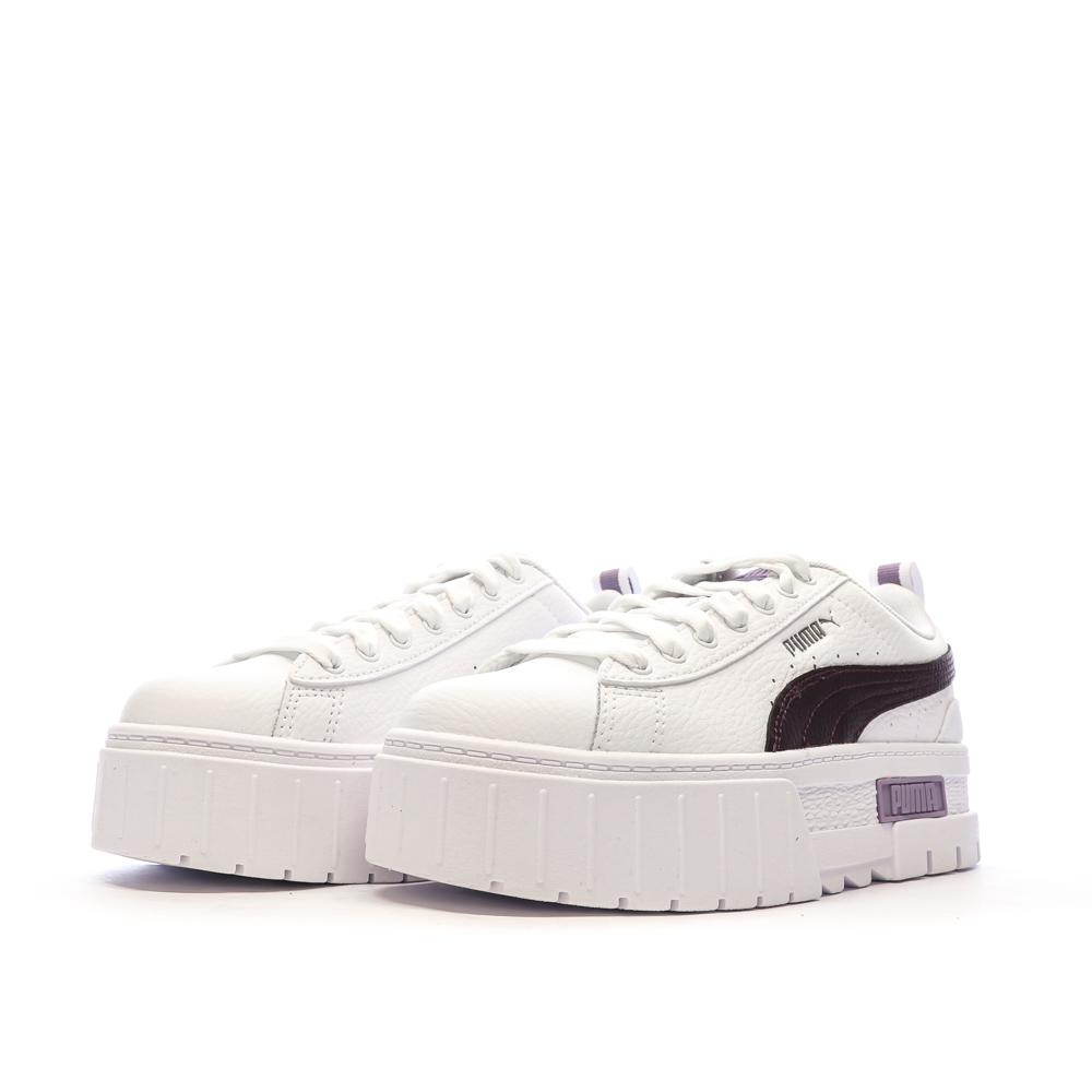 Baskets Blanches/Noires Fille Puma Mayze vue 6