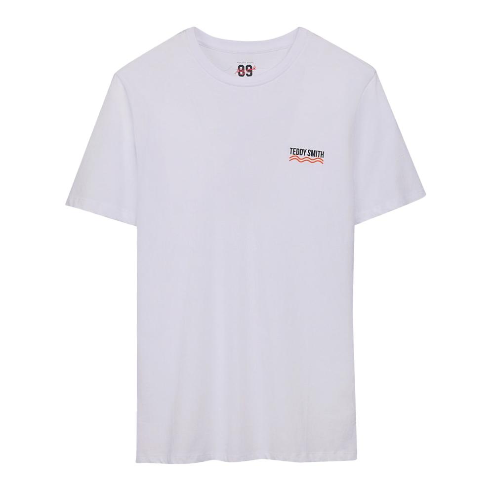 T-shirt Blanc Homme Teddy Smith Riviera pas cher