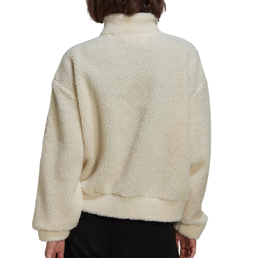 Sweat Sherpa Beige Femme Adidas HM2129 vue 2