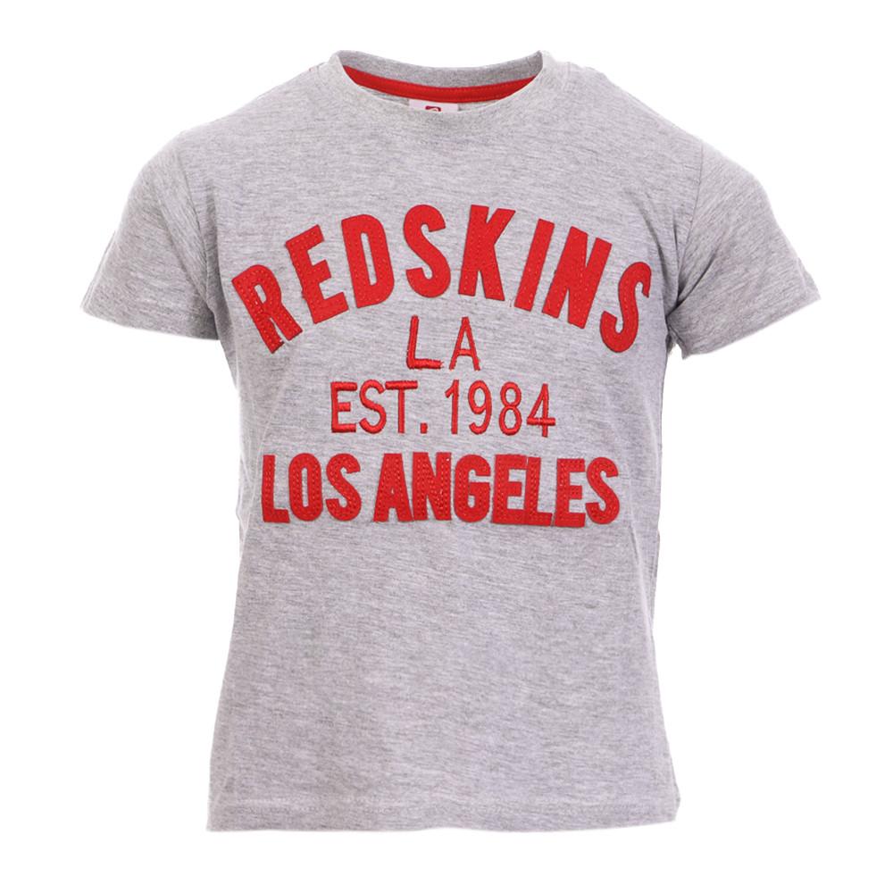 T-shirt Gris Garçon Redskins MC pas cher