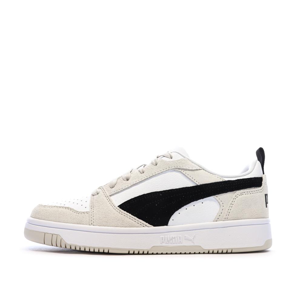 Baskets Blanches/Noires/Beige Mixte Puma Caven 2.0 pas cher