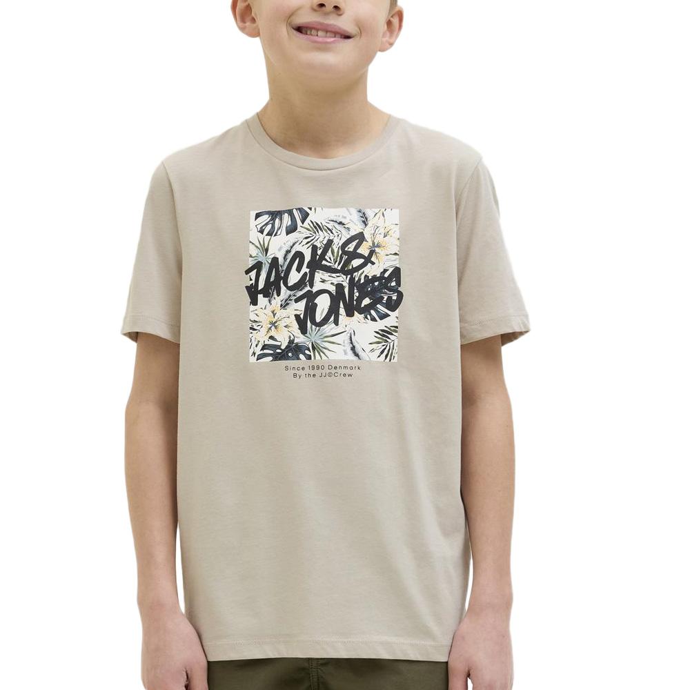 T-shirt Beige Ado Jack & Jones Hawaii 12269916 pas cher