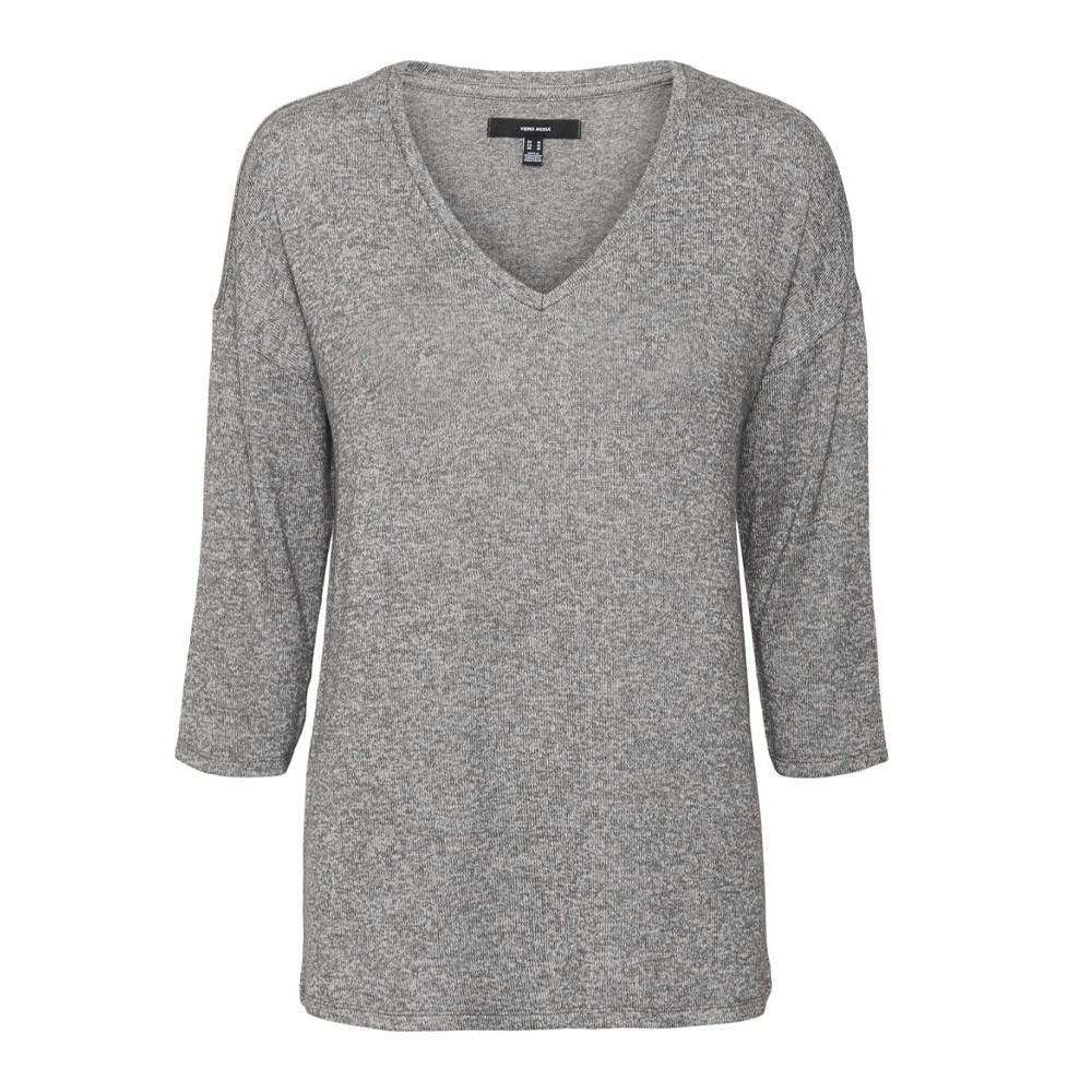 Pull Gris Femme Vero Moda Brianna 3/4 pas cher