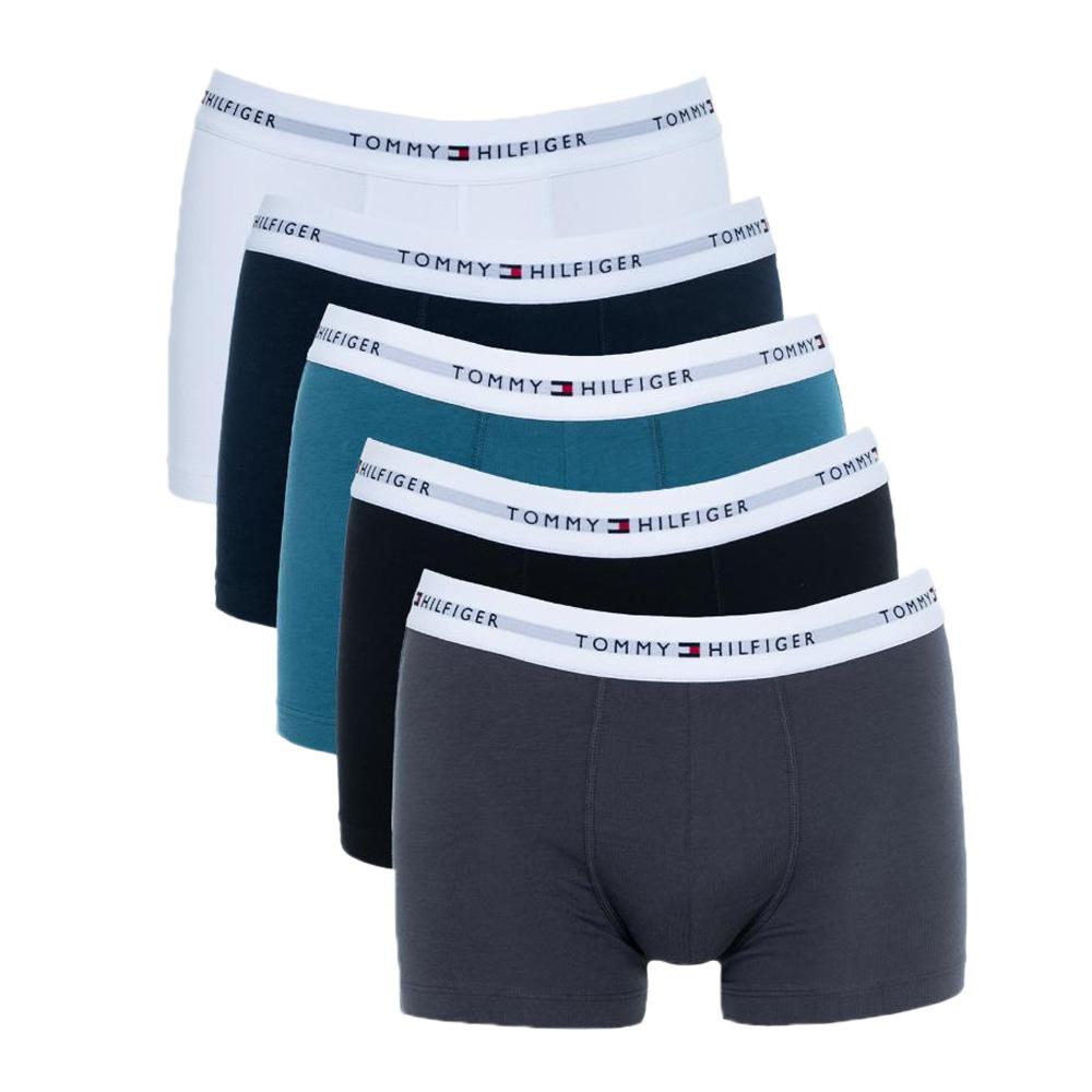 X5 Boxers Gris/Noir Homme Tommy Hilfiger 03432 pas cher