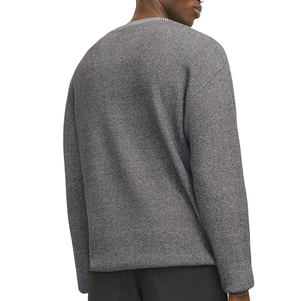 Pull Gris Homme Jack & Jones Neck Oxford vue 2