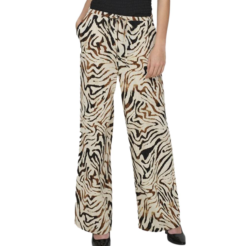 Pantalon fluide Beige/Noir Femme JDY Naja pas cher