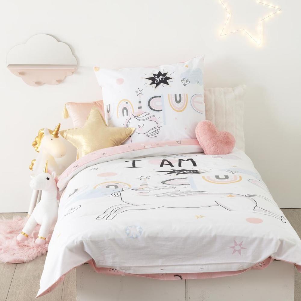 Parure de lit enfant 2 pièces Licorne Atmosphera 140x200 pas cher