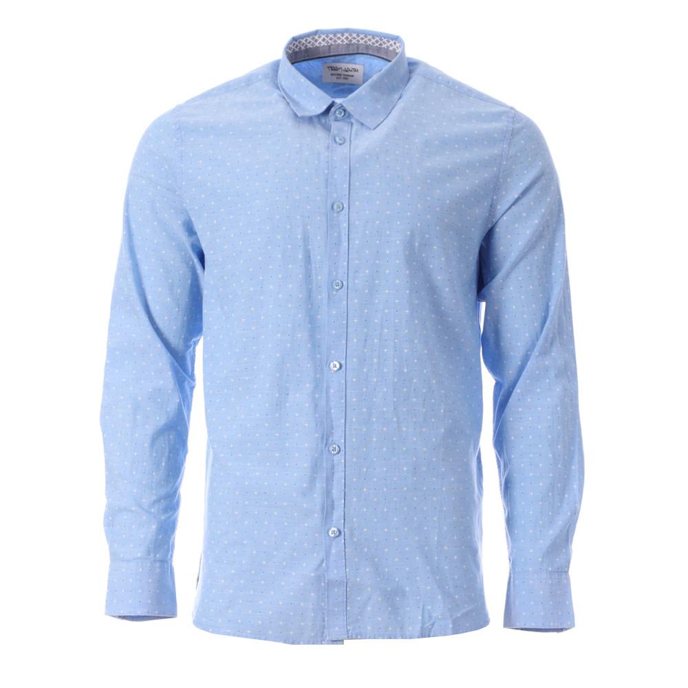 Chemise Manches Longues Bleu Homme Teddy Smith Carton pas cher