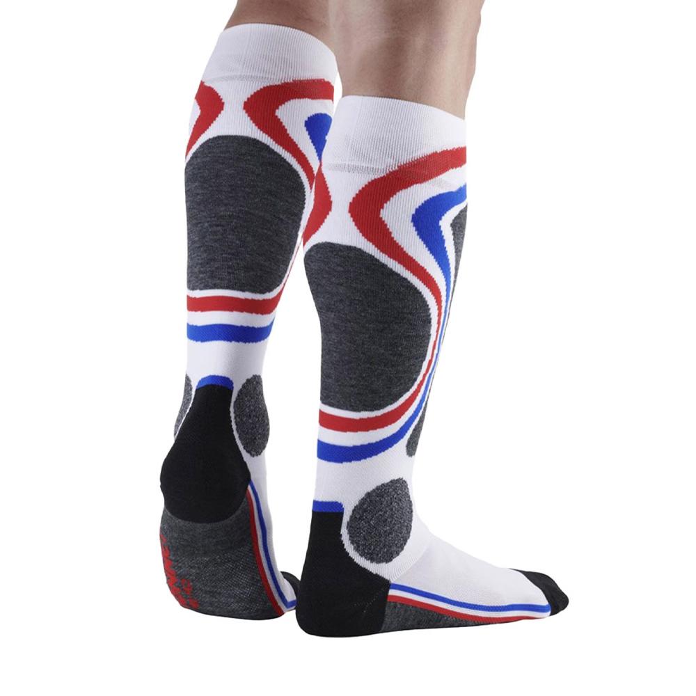 X1 Paire de Chaussettes Blanc/Rouge Mixte Ski French vue 2