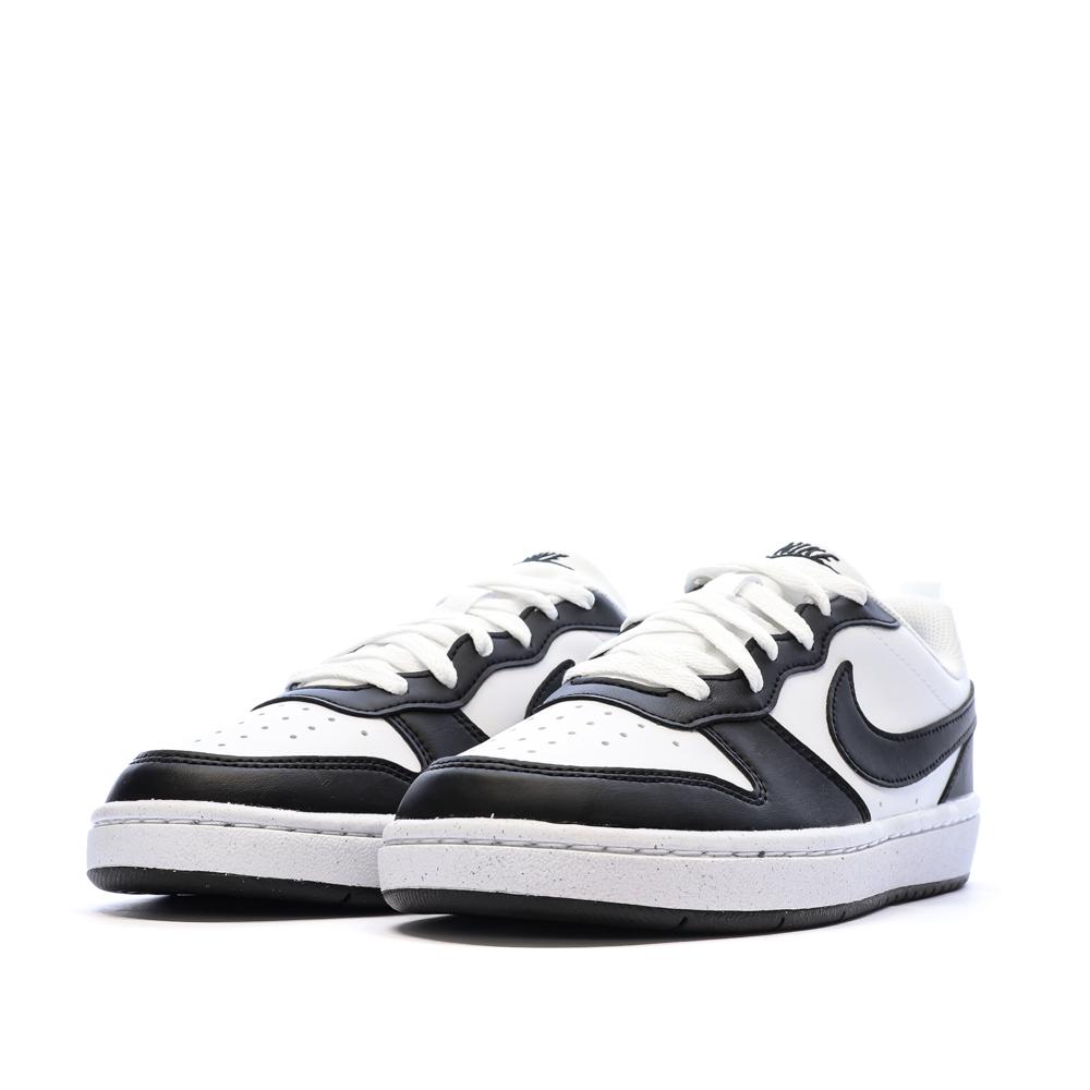 Baskets Noir/Blanc Garçon/Fille Nike Court Borough Low vue 6