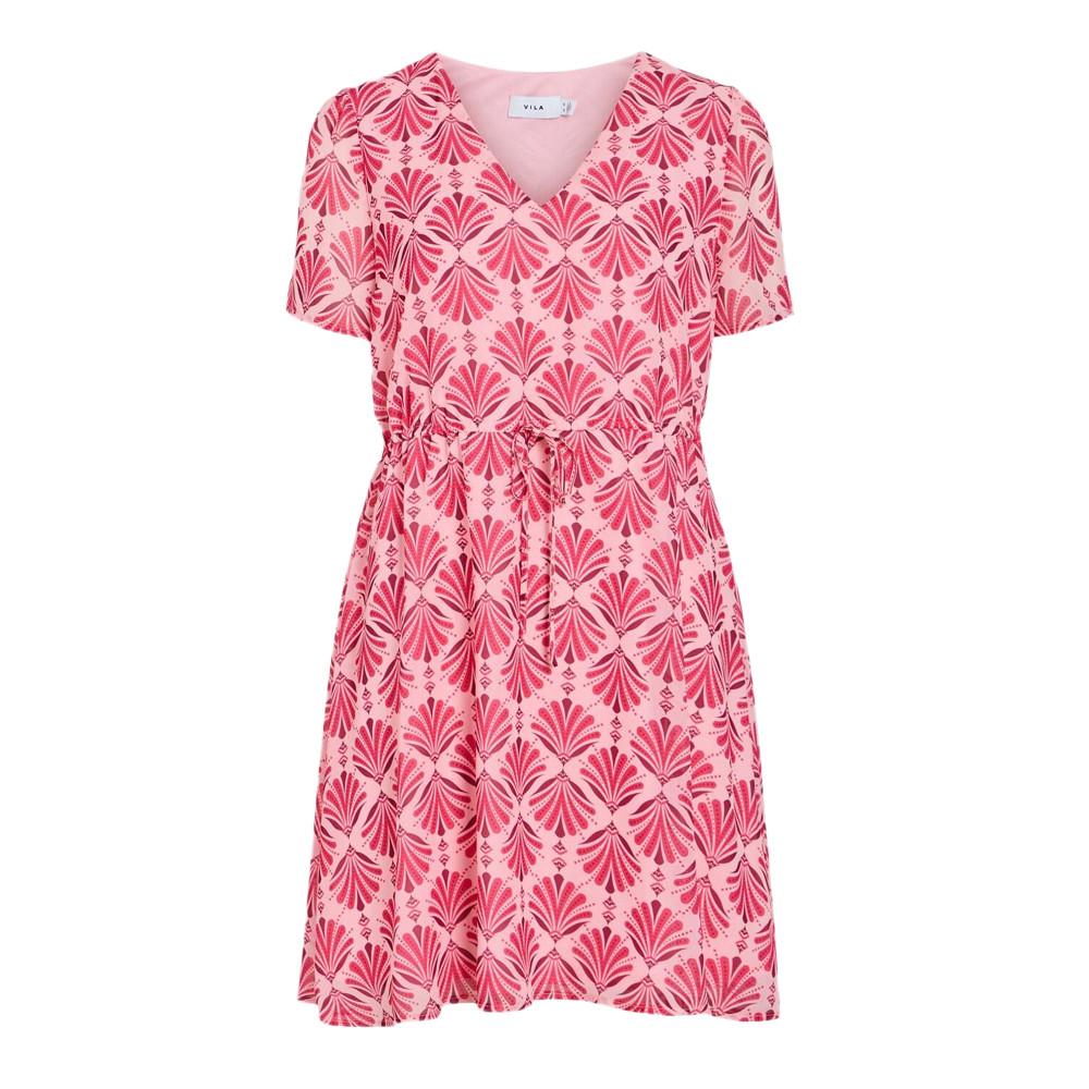 Robe Rose à Motifs Femme Vila Vimira pas cher