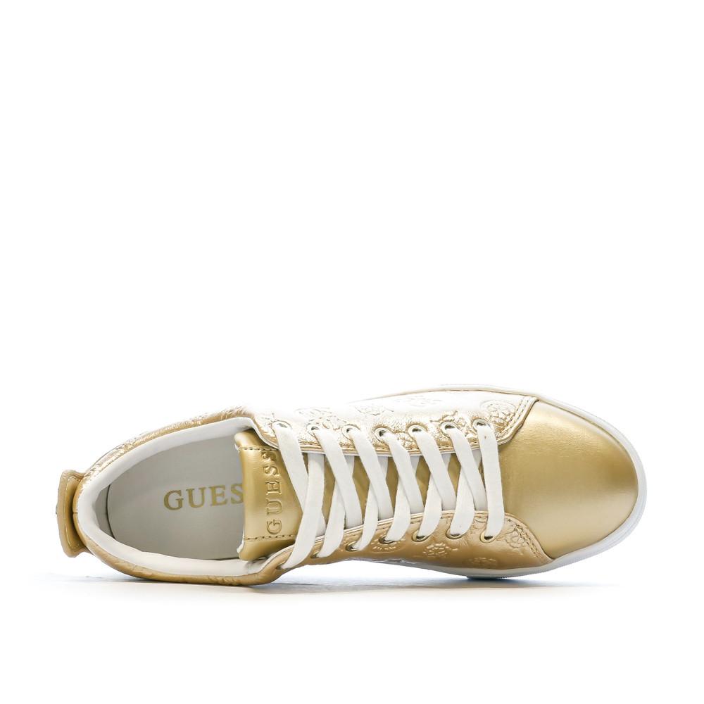 Baskets Dorés Femme Guess Gianele vue 4