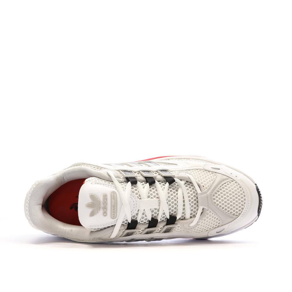 Baskets Blanches/Rouges Homme Adidas Ozmillen vue 4