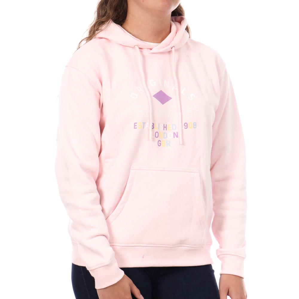 Sweat à Capuche Rose Femme Lee Cooper Octavi pas cher