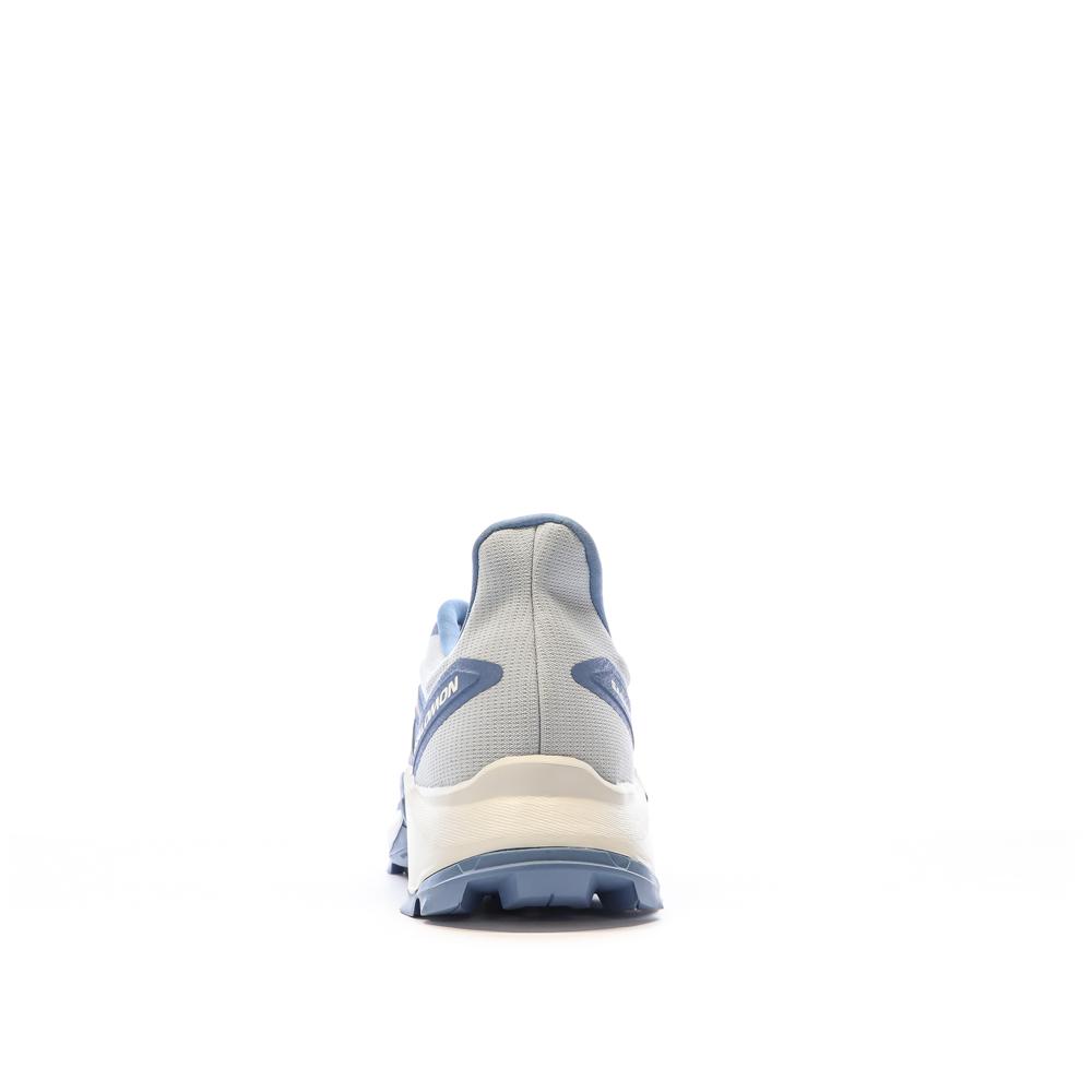 Chaussures de trail Bleu/Beige Femme Salomon Sagacross W vue 3
