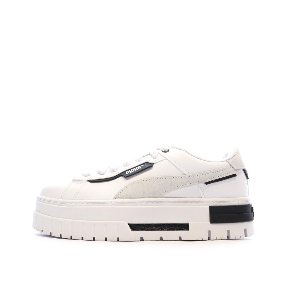 Baskets Blanches/Grises Femme Puma Mayze Crashed pas cher