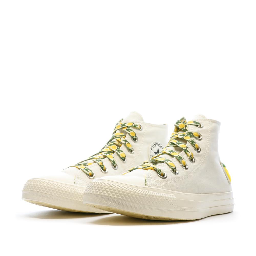 Baskets Écru Femme Converse Citron vue 6
