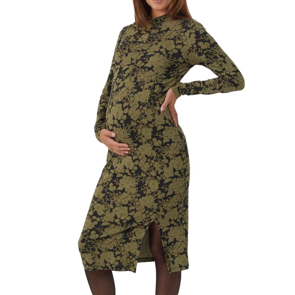 Robe de Grossesse Noire/Kaki Femme Mamalicious Filicia pas cher