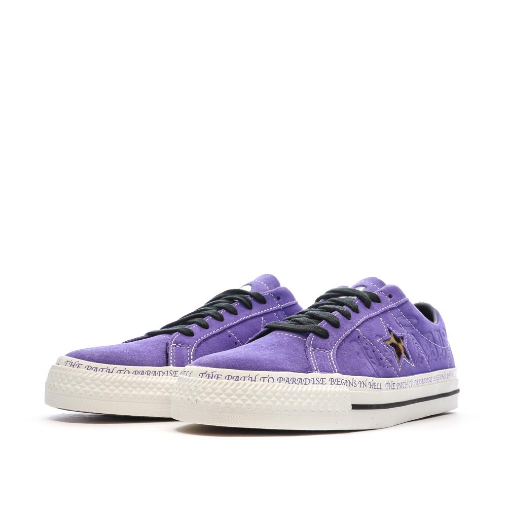 Baskets Violettes Homme Converse One Star Pro vue 6