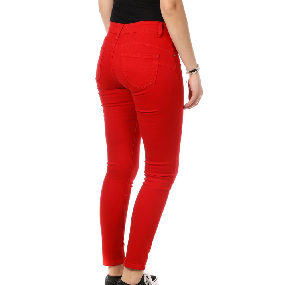 Jean Skinny Push Up Rouge Femme My Tina's 260 vue 2