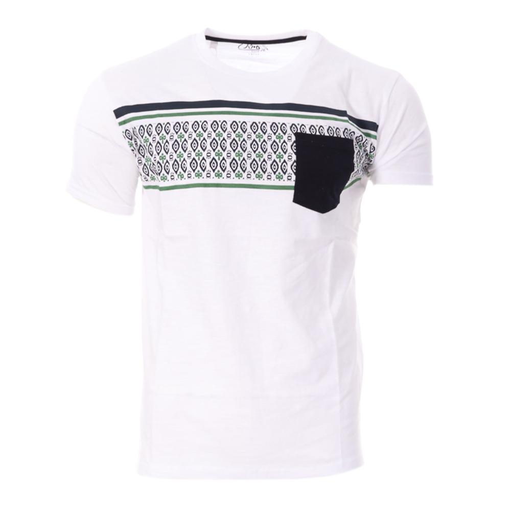 Polo Blanc/Vert/Noir Homme RMS26 91264 pas cher