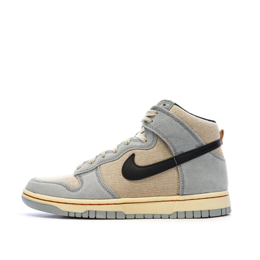 Dunk High Retro Beige/Bleu Homme Nike pas cher