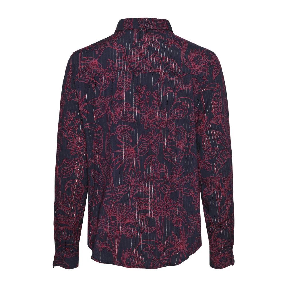 Chemise Marine/Rose Femme Pieces Nirinda vue 2