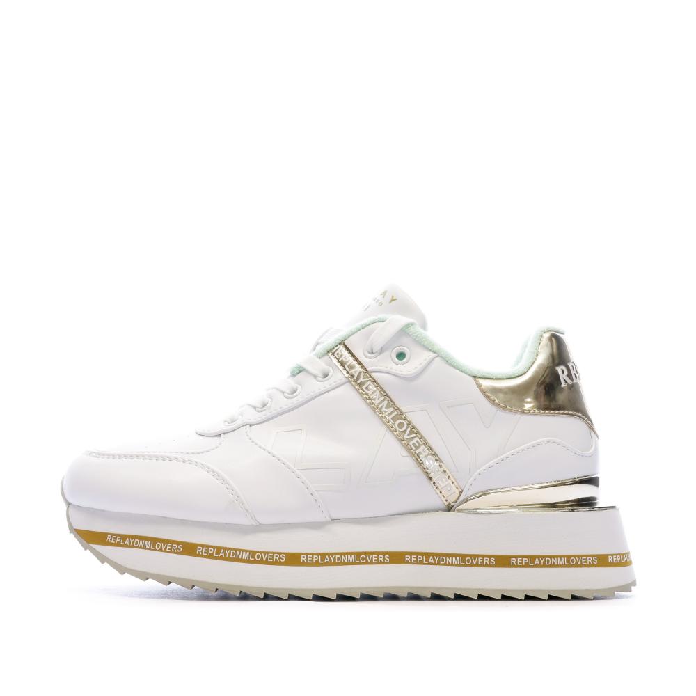Baskets Blanches Femme Replay New Penny Pastel pas cher