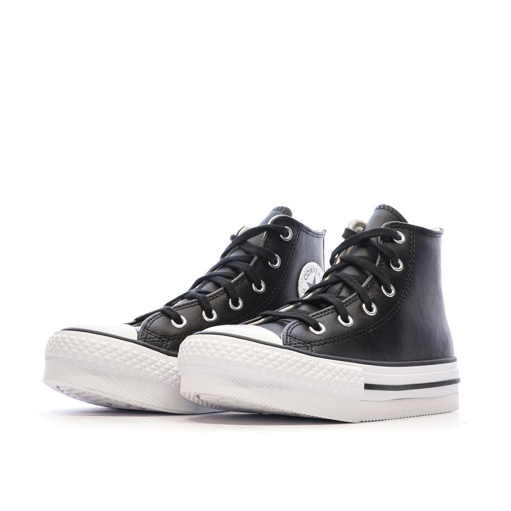 Baskets Noires Fille Converse All Star Eva vue 6
