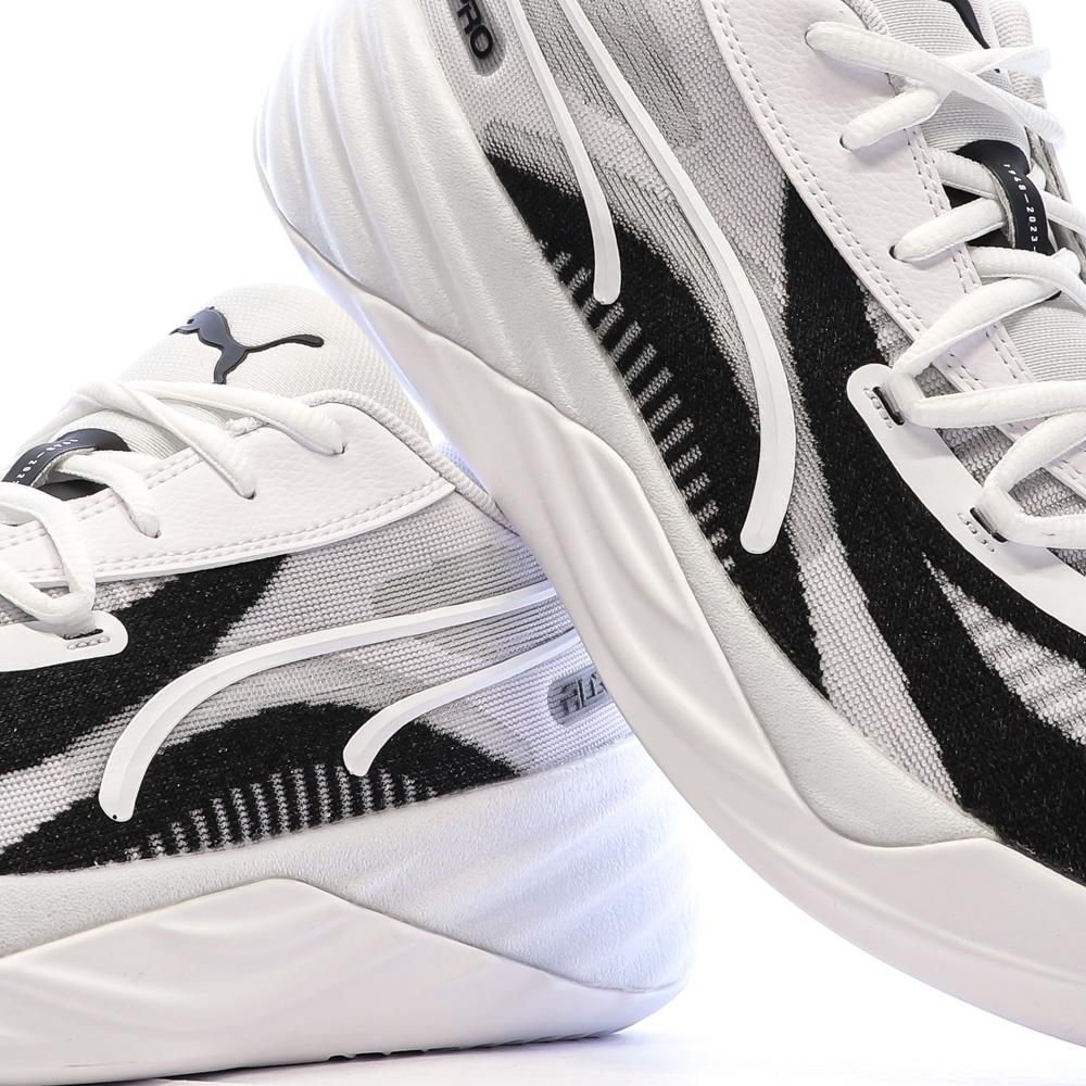 Chaussures de Basketball Blanche/Noir Homme Puma All-pro Nitro vue 7