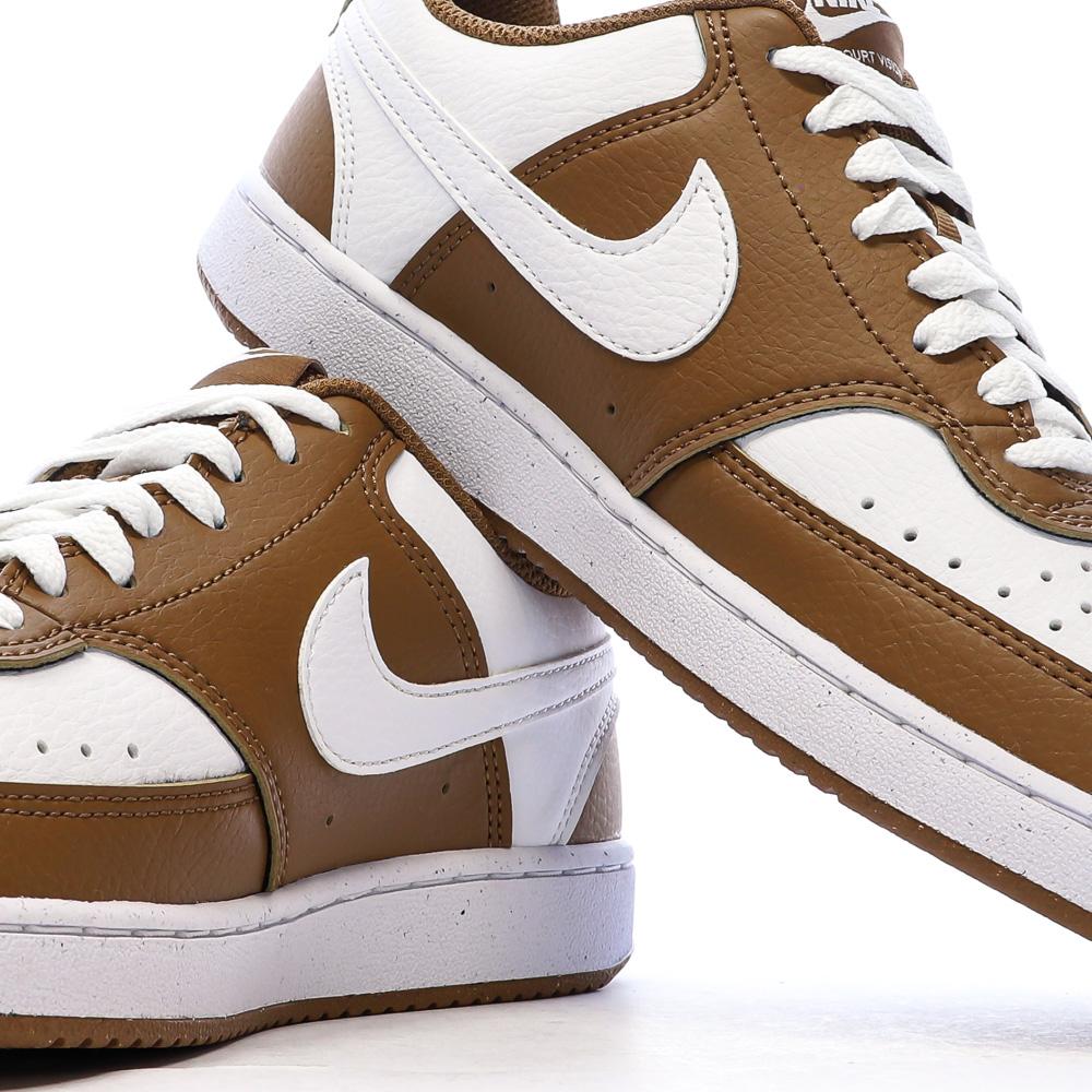 Baskets Marron/Blanches Femme Nike Court Vision Lo vue 7