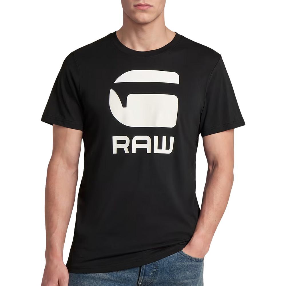 Camiseta negra para hombre G-Star RAW Logo00 barato