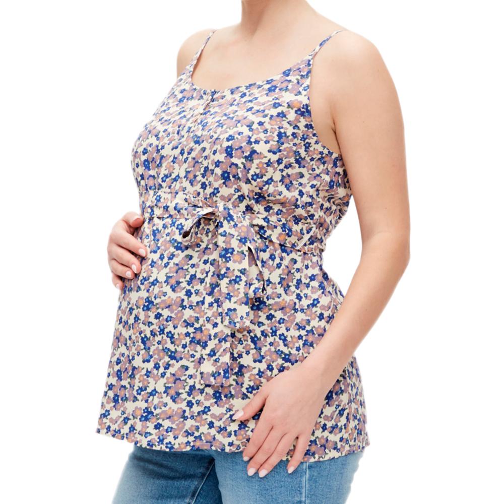 Débardeur Beige/Violet Femme Mamalicious Celia pas cher