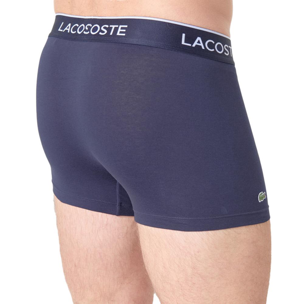 X3 Boxers Marine/Rouge Homme Lacoste Court vue 3