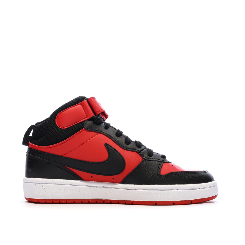 Baskets Noir/Rouge Mixte Nike Court Borough Mid 2 vue 2